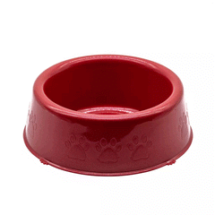 COMEDOURO PLASTICO N1 300ML VERMELHO PETINJET
