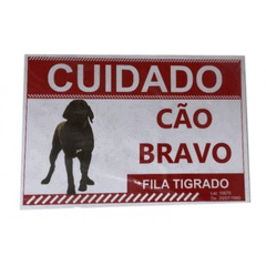 PLACA ADVERTENCIA 19,5X33 FILA TIGRADO