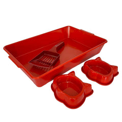 KIT HIGIENICO FUN CAT 3X1 VERMELHO TWO PETS