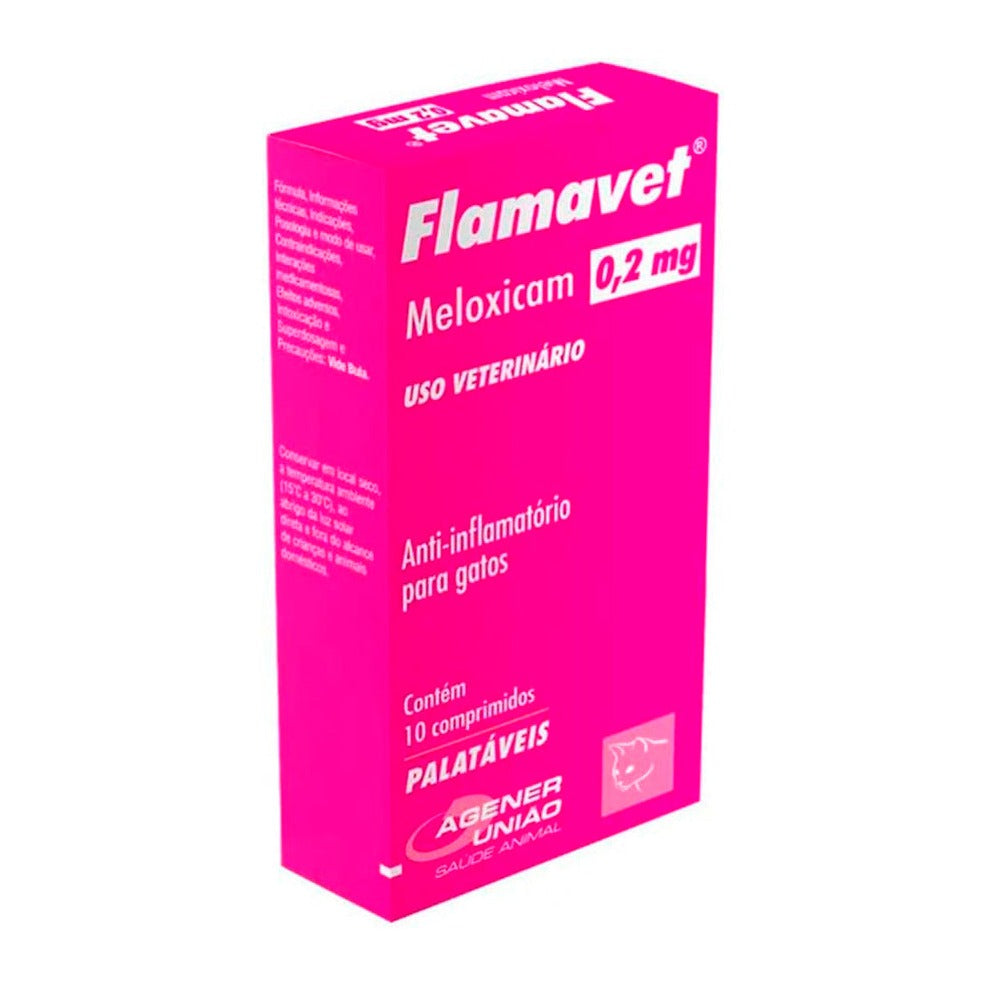 FLAMAVET GATOS 0.2 MG CARTELA C/ 10 COMPRIMIDOS
