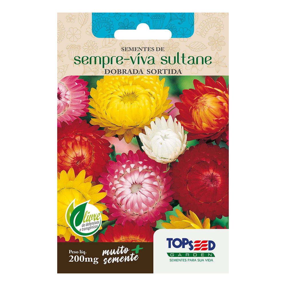 SEMENTE FLOR SEMPRE VIVA SULTANE 200MG TOPSEED