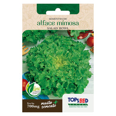 SEMENTE ALFACE MIMOSA SALAD BOWL 700MG TOPSEED