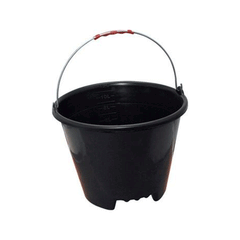 BALDE CONCRETO PLASTICO PRETO 12L C/ PEGA ALTA