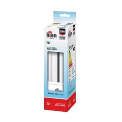 LAMPADA CFL ESPIRAL 20W BASE E27 BRANCA FRIA 110-130V KIAN