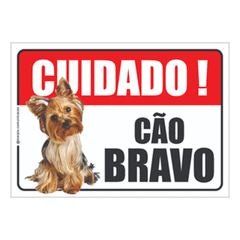 PLACA ADVERTENCIA 19,5X33 YORKSHIRE TERRIER