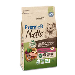 PREMIER NATTU CAES ADULTOS PORTE PEQUENO SABOR MANDIOCA 2,5KG