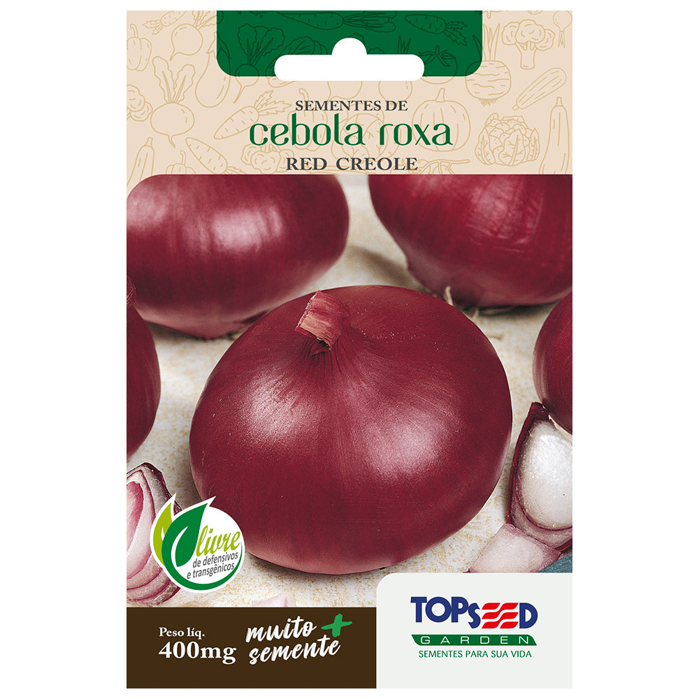 SEMENTE CEBOLA ROXA RED CREOLE TOPSEED