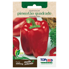 SEMENTE PIMENTAO QUADRADO VERMELHO TOPSEED