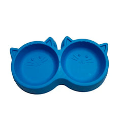 COMEDOURO DUPLO FACE CAT 500ML 2X250ML AZUL