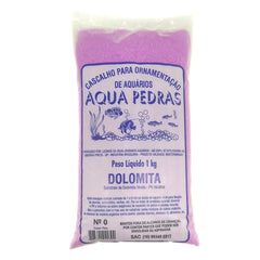 AREIA ORNAMENTAL P/ AQUARIOS AQUA PEDRAS DOLOMITA Nº 0 LILAS 1 KG