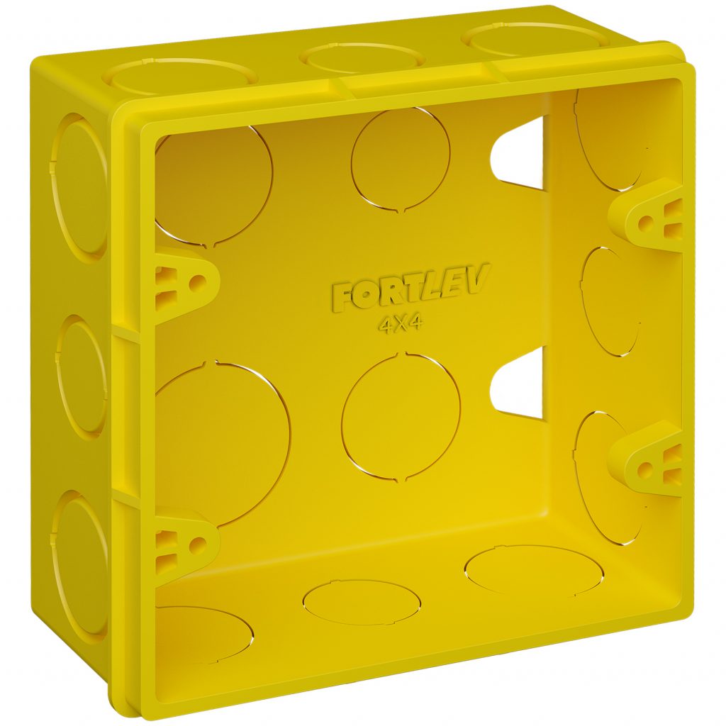 CAIXA DE LUZ DE EMBUTIR 4X4 PAREDE FORTELEV