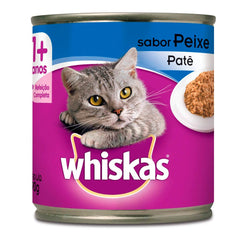 WHISKAS LATA GATOS ADULTO 1+ PEIXE EM PATE 290G