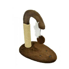 ARRANHADOR RATO BABY PELUCIA LISA MARROM 32X21X32CM