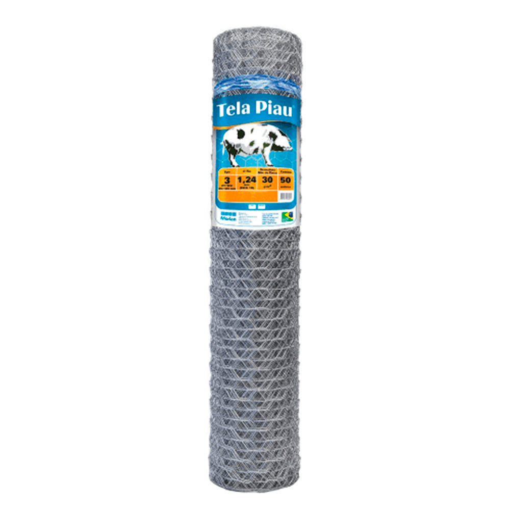 TELA ARAME MANGUEIRAO PIAU 1,5MT X 50mt FIO 16