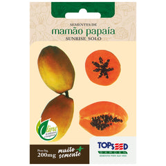 SEMENTE MAMAO SUNRISE SOLO SACHE 200MG TOPSEED