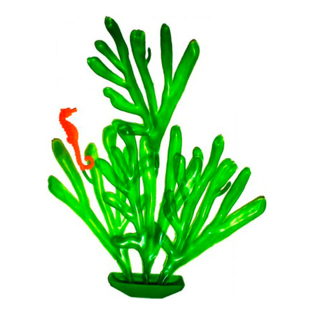 ENFEITE AQUARIO PLASTICO ALGA CAVALO MARINHO PEQUENA STILL PET