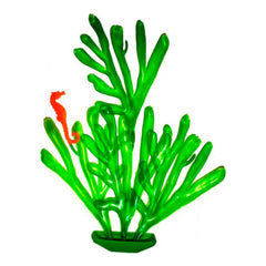 ENFEITE AQUARIO PLASTICO ALGA CAVALO MARINHO PEQUENA STILL PET