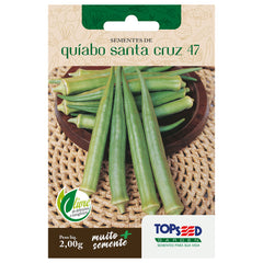 SEMENTE QUIABO SANTA CRUZ 47 SACHE 2,00MG TOPSEED
