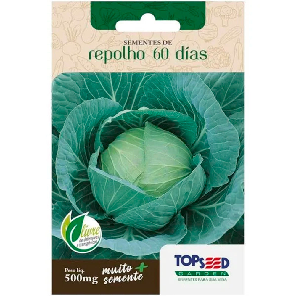 SEMENTE REPOLHO 60 DIAS SACHE 500MG TOPSEED