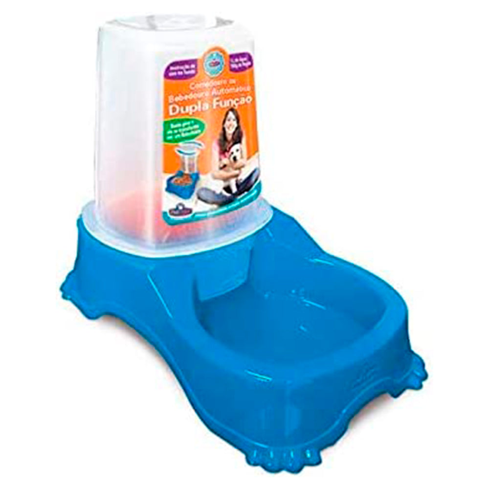 COMEDOURO/BEBEDOURO AUTOMATICO AZUL