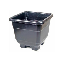 VASO PLASTICO QUADRADO 26CM PRETO