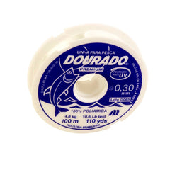 LINHA PESCA 030 100M BRANCA DOURADO