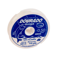 LINHA PESCA 050 100M BRANCA DOURADO