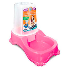 COMEDOURO/BEBEDOURO AUTOMATICO ROSA