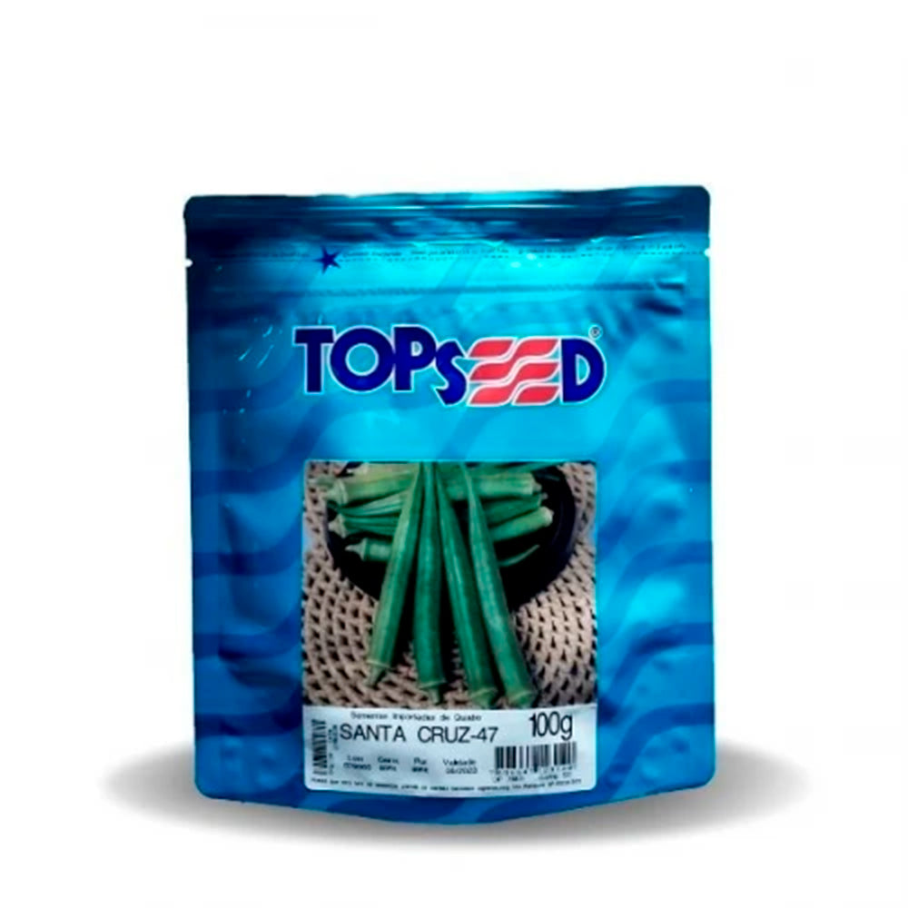 SEMENTE QUIABO SANTA CRUZ 100GR TOPSEED