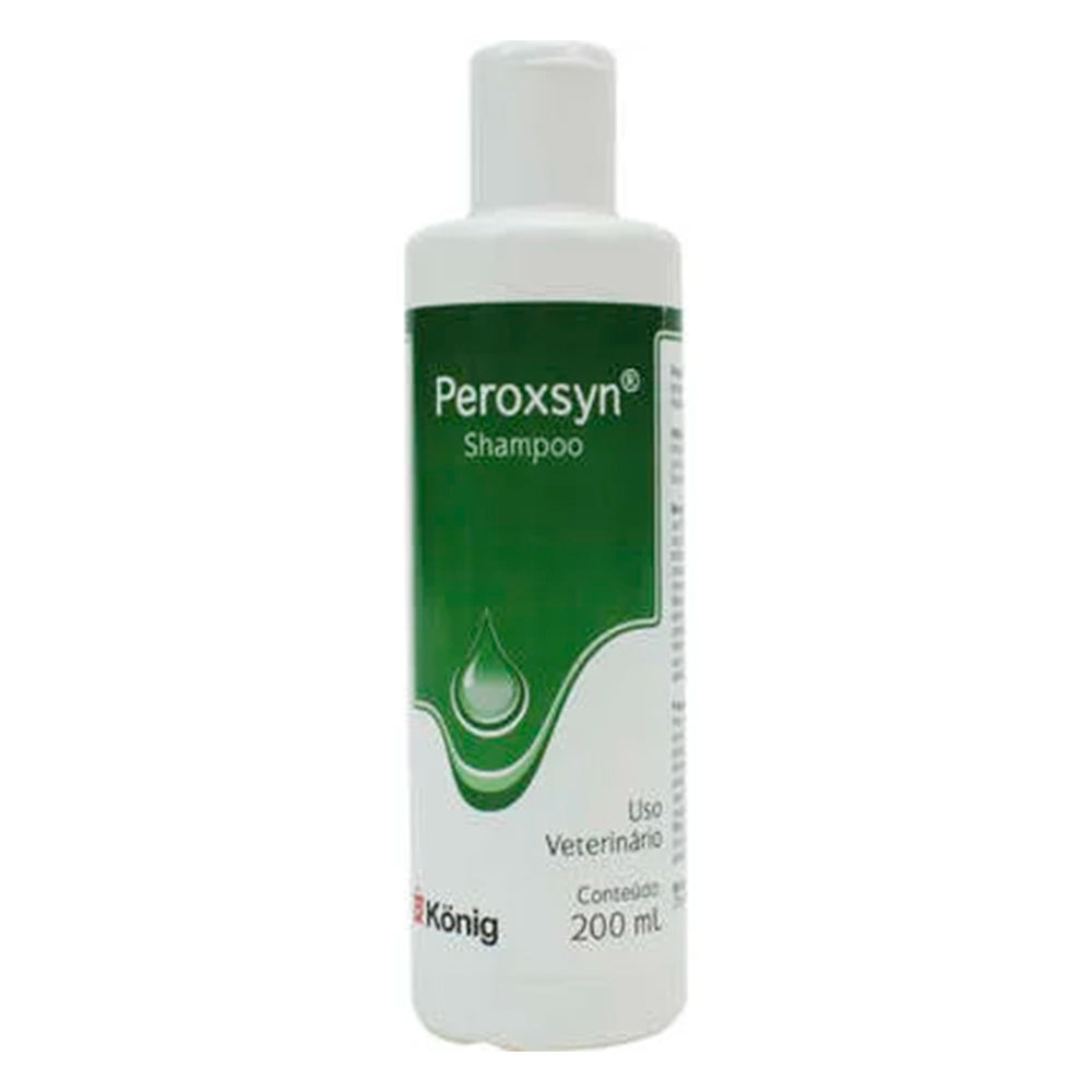 SHAMPOO ANTIBACTERIANO E ANTISSEBORREICO KONIG PEROXSYN CAES/GATOS 200ML