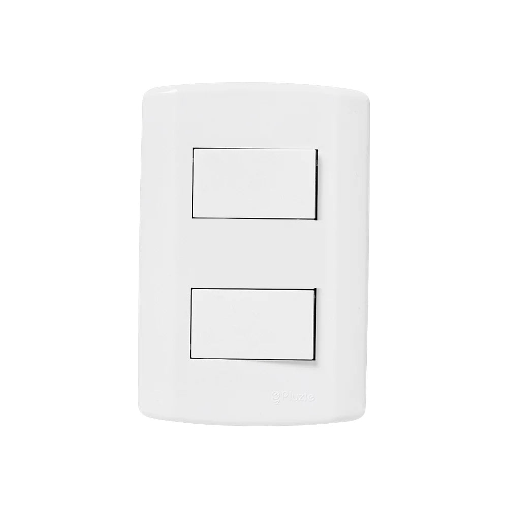 INTERRUPTOR 2 TECLAS PARALELA 10A/250V~ C/ PLACA IDEALE BRANCO PLUZIE