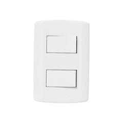 INTERRUPTOR 2 TECLAS PARALELA 10A/250V~ C/ PLACA IDEALE BRANCO PLUZIE