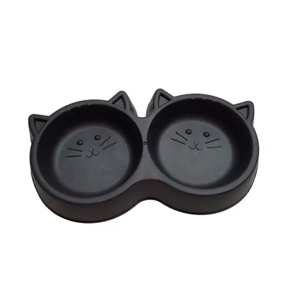 COMEDOURO DUPLO FACE CAT 500ML 2X250ML PRETO