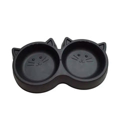 COMEDOURO DUPLO FACE CAT 500ML 2X250ML PRETO