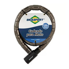 CADEADO P/ MOTO 1,20X22MM CHAVE BRASFORT
