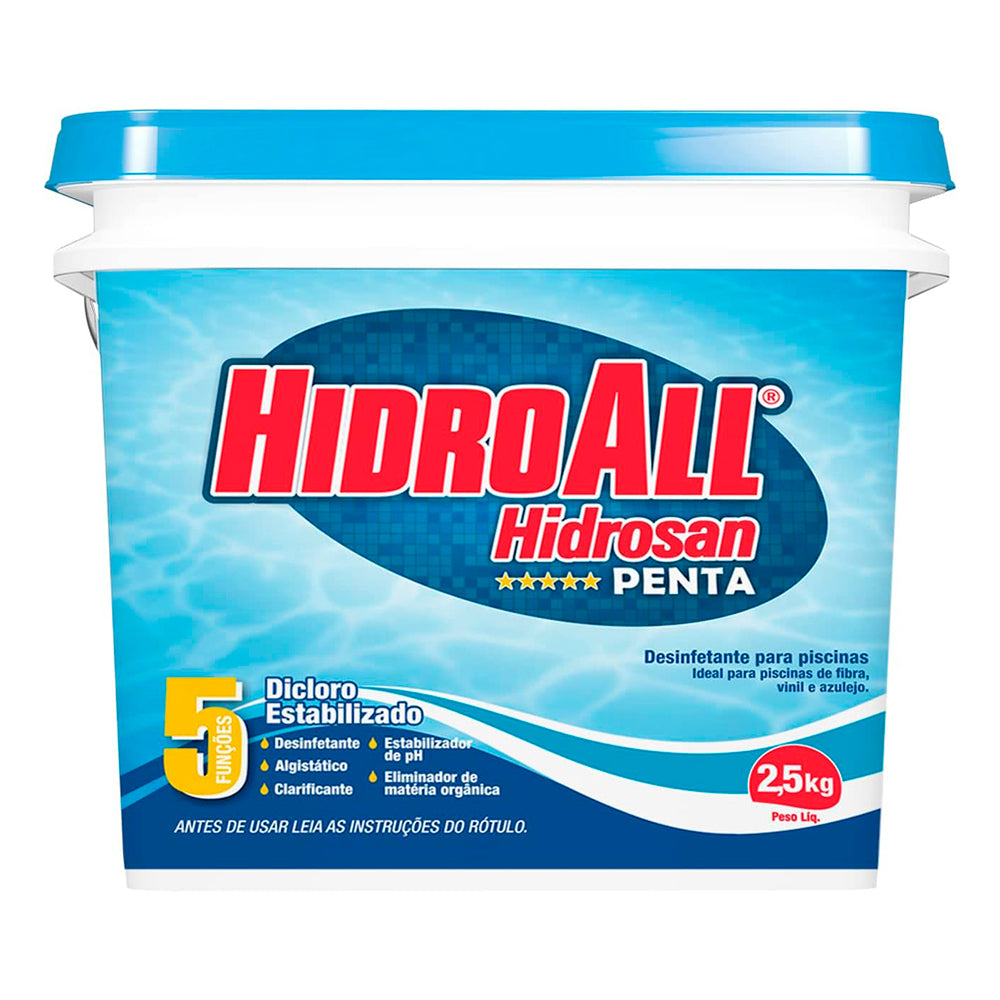 CLORO PARA PISCINA GRANULADO 5X1 HIDROSAN PENTA 2,5KG
