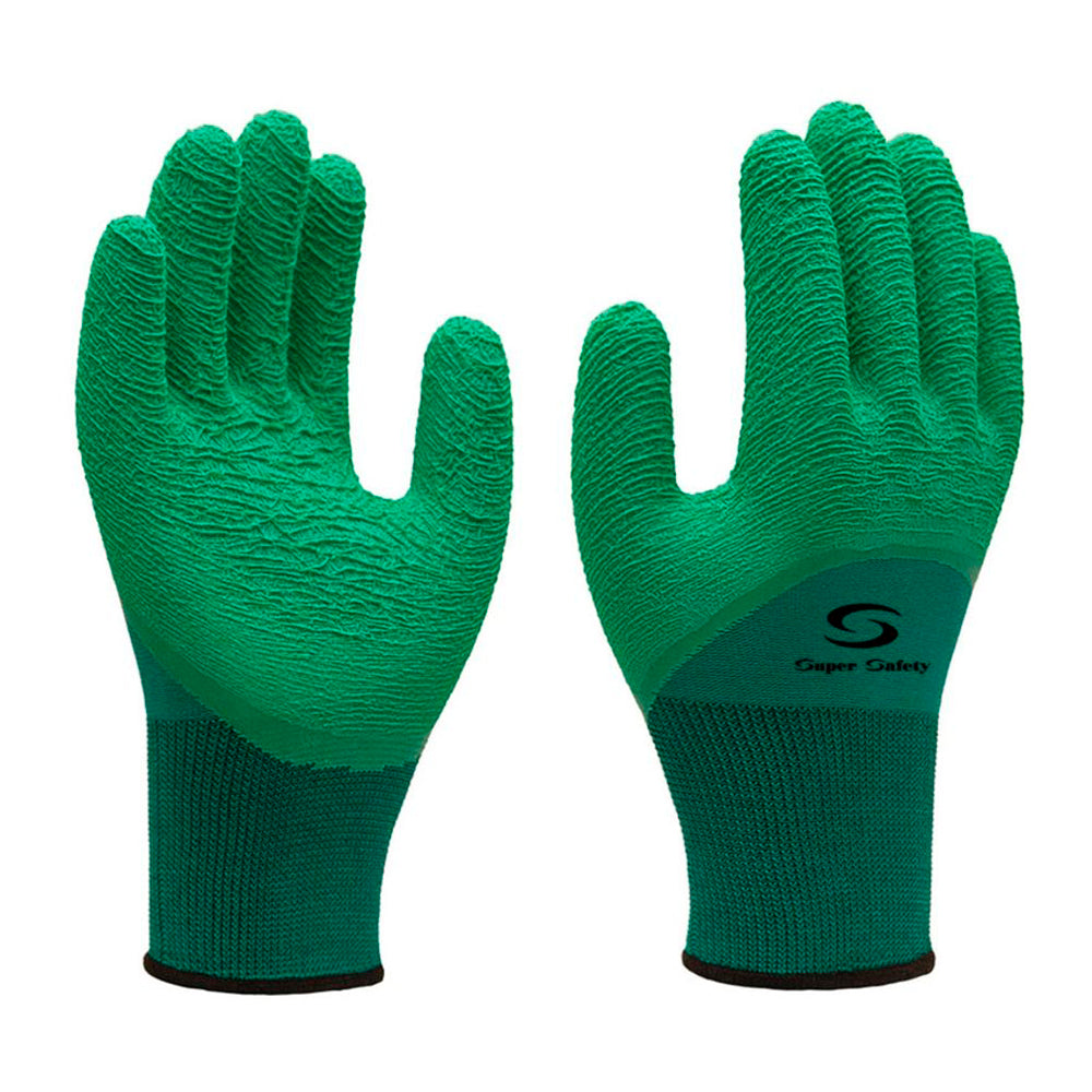 LUVA MALHA BANHADA LATEX VERDE 09 SAFETY