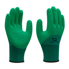 LUVA MALHA BANHADA LATEX VERDE 09 SAFETY