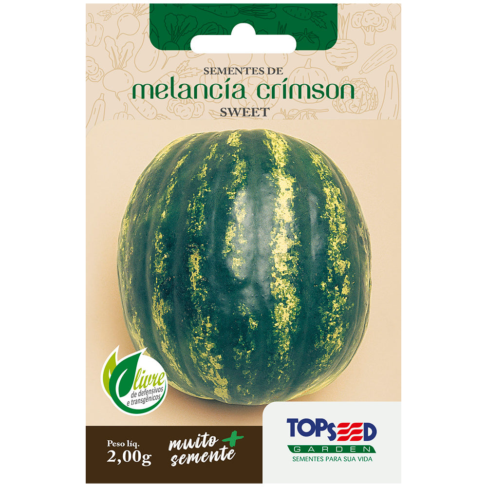 SEMENTE MELANCIA CRIMSON SWEET SACHE 2,00MG TOPSEED