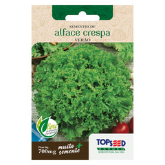 SEMENTE ALFACE CRESPA P/ VERAO SACHE 700MG TOPSEED