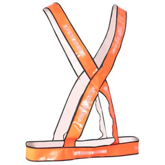 COLETE REFLETOR EM X VELCRO LARANJA