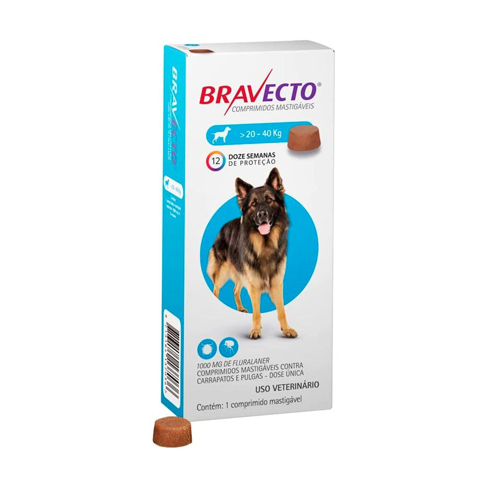 BRAVECTO 1000MG DE 20 A 40KG