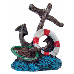 ENFEITE AQUARIO CERAMICA ANCORA C/ BOIA