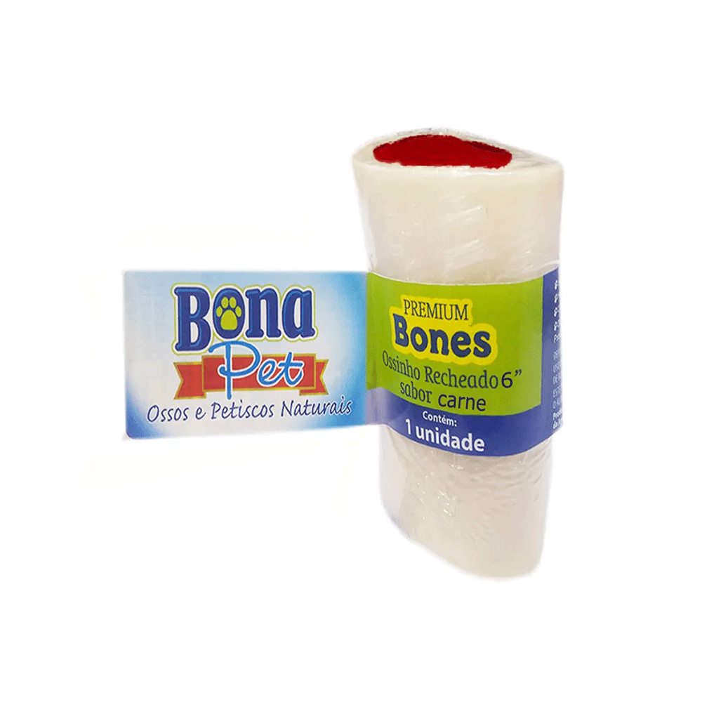OSSO BONAPET GRANDE NATURAL RECHEADO SABOR CARNE P/ CAES