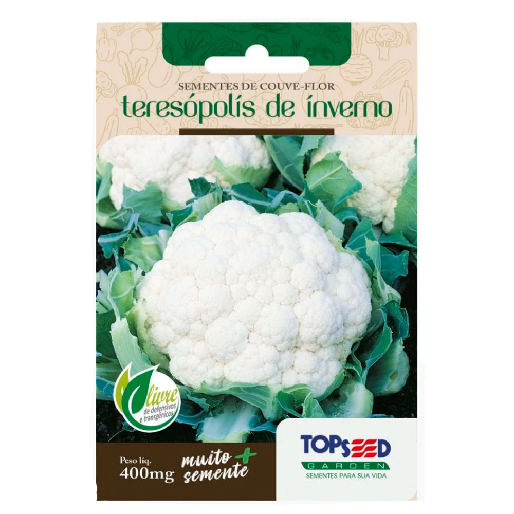 SEMENTE COUVE FLOR TERESOPOLIS DE INVERNO SACHE 400MG TOPSEED