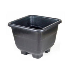 VASO PLASTICO QUADRADO 22CM PRETO BRAS