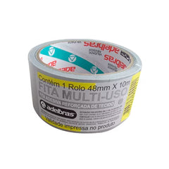 FITA ADESIVA SILVER TAPE CINZA ADELBRAS 48X10