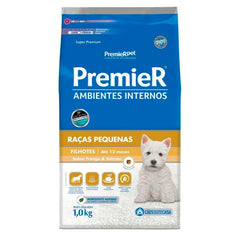 PREMIER AMBIENTES INTERNOS CAES FILHOTES FRANGO/SALMAO 1,0KG