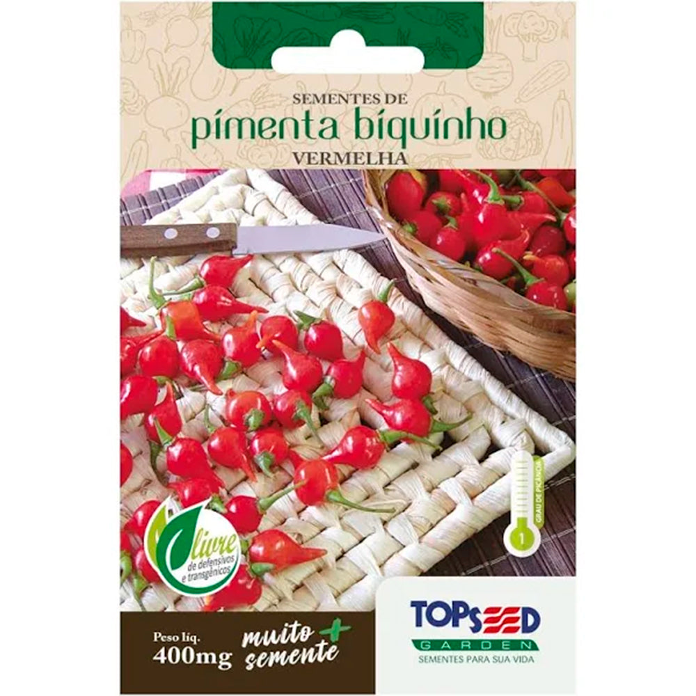 SEMENTE PIMENTA BIQUINHO SACHE 400MG TOPSEED