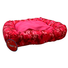 CAMA P/ CAES FLEX CAMUFLADA ROSA 40CM X 45CM REF 20580